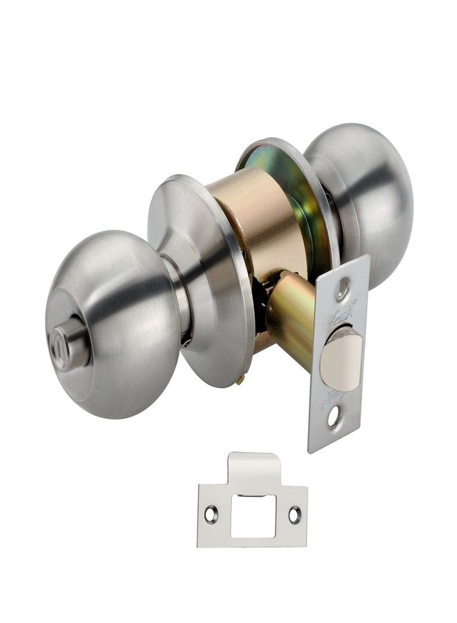 Link Classic Keyless Cylindrical Bathroom Lock, Lock for Bathroom/Balcony/Tubular Door Knob/Handle-SS 304 Grade (Without Key)-5 Years Warranty - Image 1
